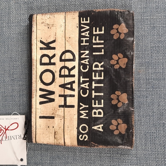 Crazy Cat Lady Gift Set Kitchen Dish Towel Bracelet Zipper Pouch Wallet Listpad - Picture 12 of 15